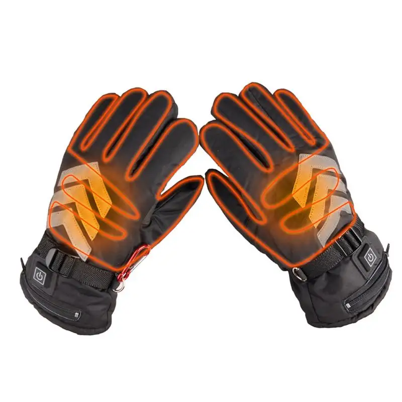 

Three-speed Thermostat Electric Heating Reflective Gloves Motorcycle Electric Heating Gloves EU/US Plug Waterproof Ski Gloves
