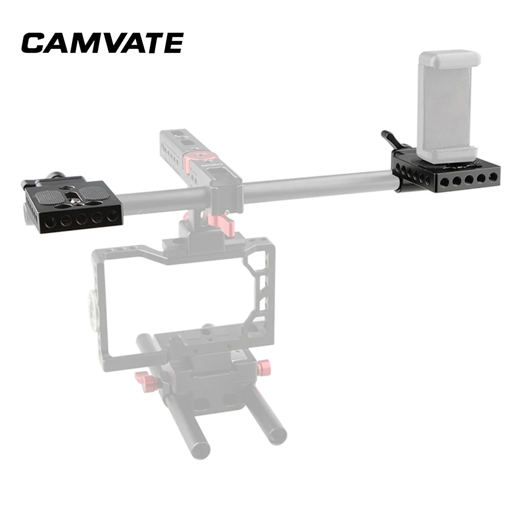 CAMVATE мини Монтажная пластина стержень зажим для 15 мм стержень Поддержка DSLR Rig C1749 камера фотографии аксессуары