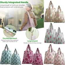 Стиль Модные Лидер продаж 2 шт. водостойкие многоразовые сумка для покупок с мешком складной шоппер Tote