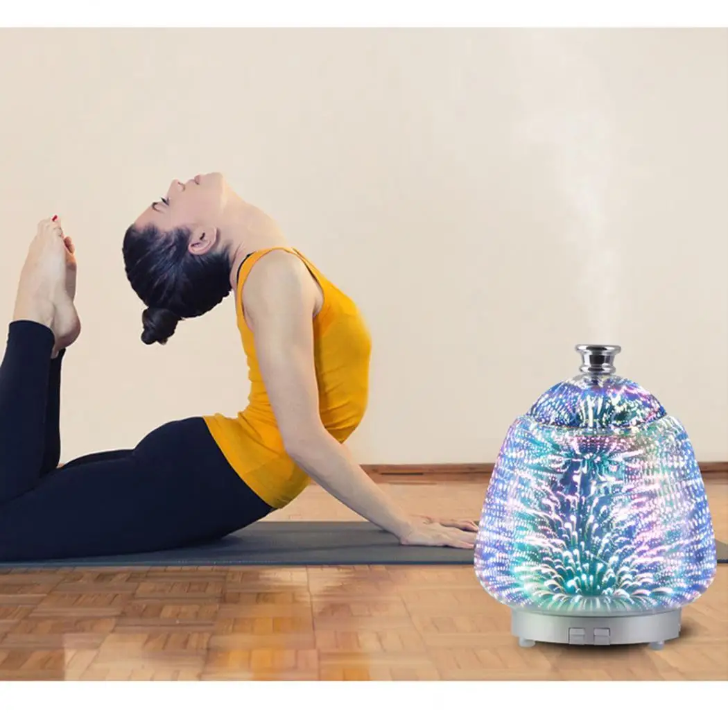

Durable Ultrasonic Air Aroma Humidifier Air Diffuser 1 With Multilocor LED Lights Adapter 20-30ML/H Home 100ml
