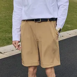 2019 летние Мужская мода мальчиков шаровары Повседневное хлопок нескольких карман шорты для бега белый/черный/хаки Пляжные шорты плюс