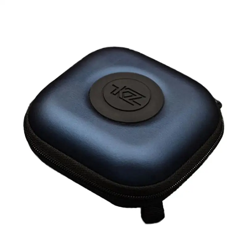 

new Earphone Box Storage Bag Crush-resistant Shock Absorption mini portable PU Leather Square Portable Zipper Digital Bag