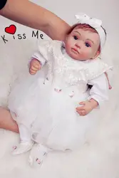 20 дюймов мягкий силиконовый Reborn Baby Doll Игрушечные лошадки реалистичные новорожденных Девочка-кукла реборн малыш подарок на день рождения