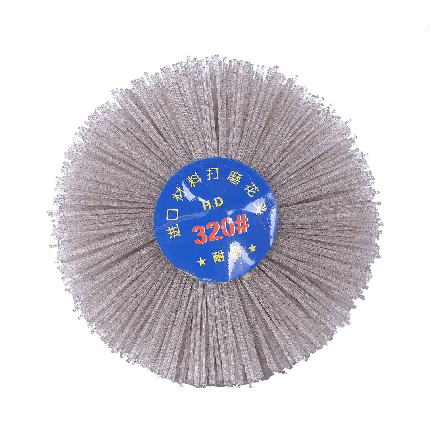 WSFS Hot 4 pieces P120 P180 P240 P320 85 x 35 x 6mm Drill Abrasive Wire Grinding Wheel Nylon Bristl