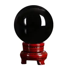 3 см прозрачный натуральный кварцевый шар черный обсидиан шар для украшения дома ремесло 4 цвета Прямая поставка 1 шт