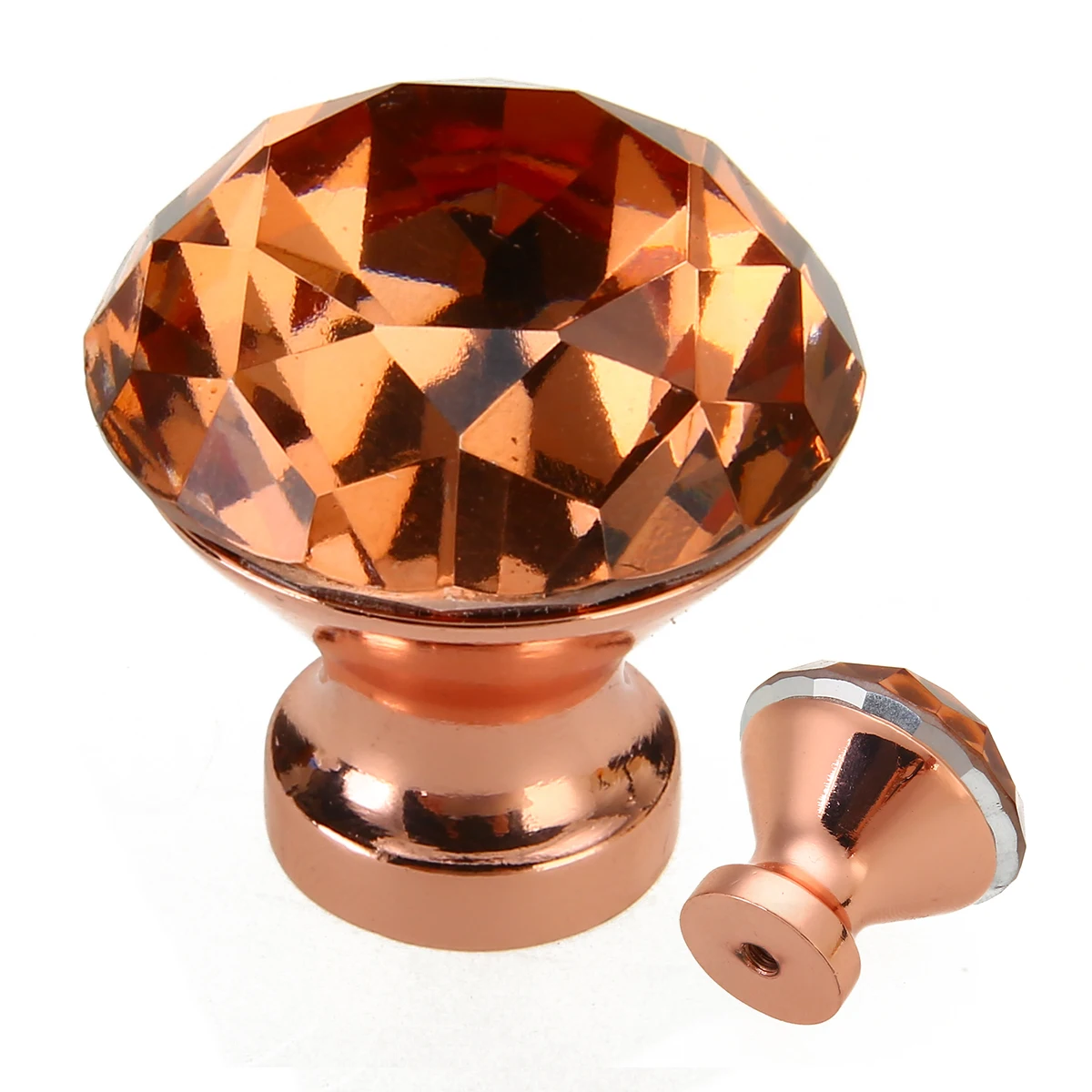 

1PC 30mm Crystal Furniture Knobs Pull Handle Rose Gold Cabinet Drawer Door Knob Wardrobe Hardware