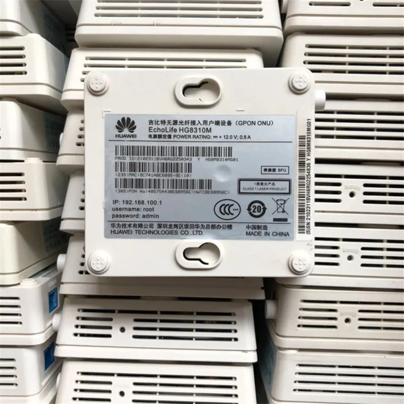 Beste 90% nieuw gebruikt 20pcs Huawei HG8010H C EPON ONU ftth fiber gebruikt GPON ont router 1GE Ont zonder dozen en power