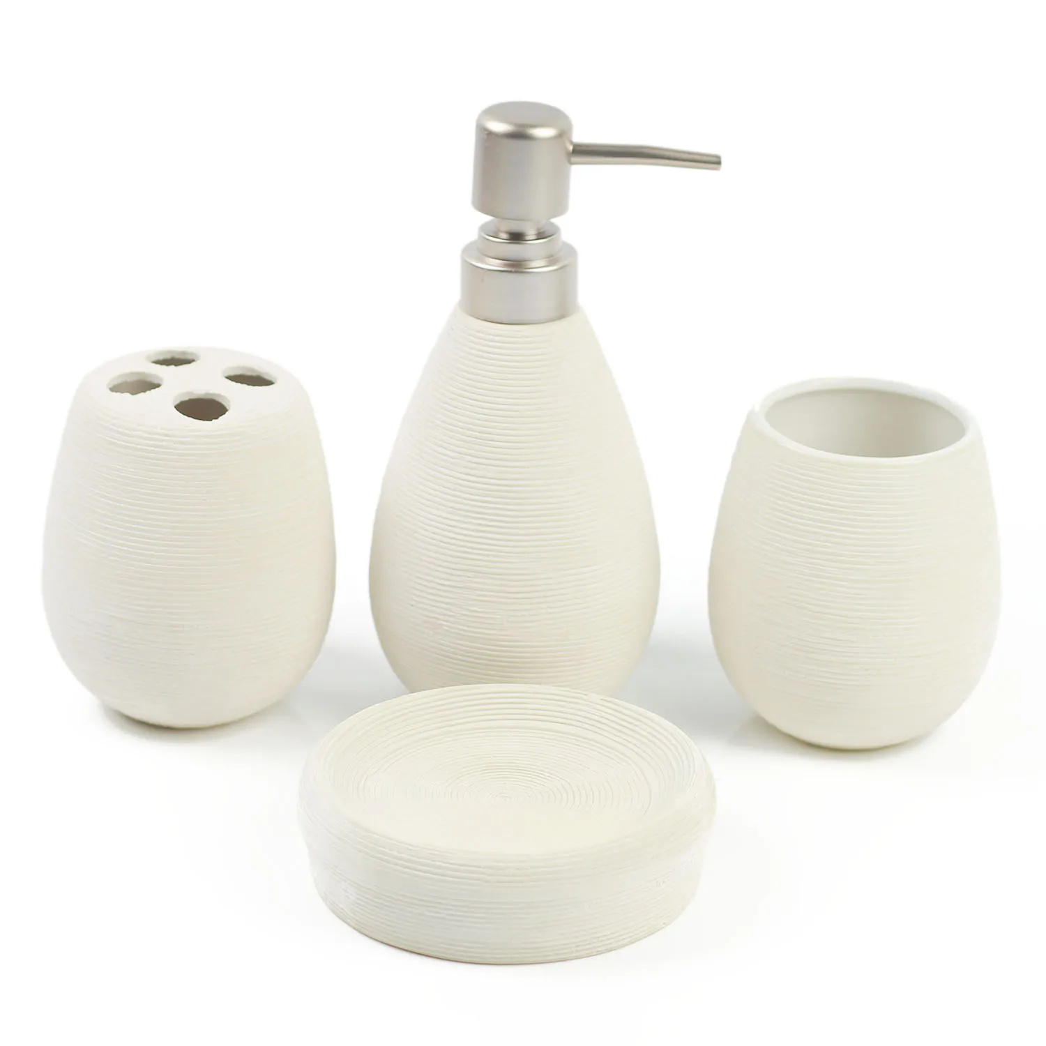 Four Sets Of Ceramic Suit Bathroom Supplies Cleaning Supplies Bathroom Soap Dispenser Bathroom Accessories Home Bathroom Suite