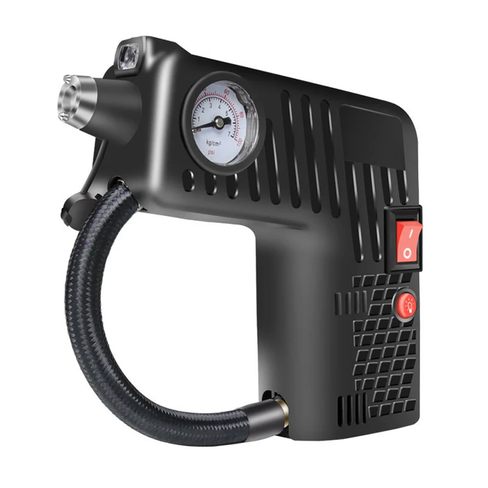 

Black Car Portable Electric Mini Tire Universal Air Compressor Multifunctional Air Pump