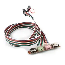 ПК компьютер USB порт Аудио гарнитура микрофонный кабель Поддержка передняя панель