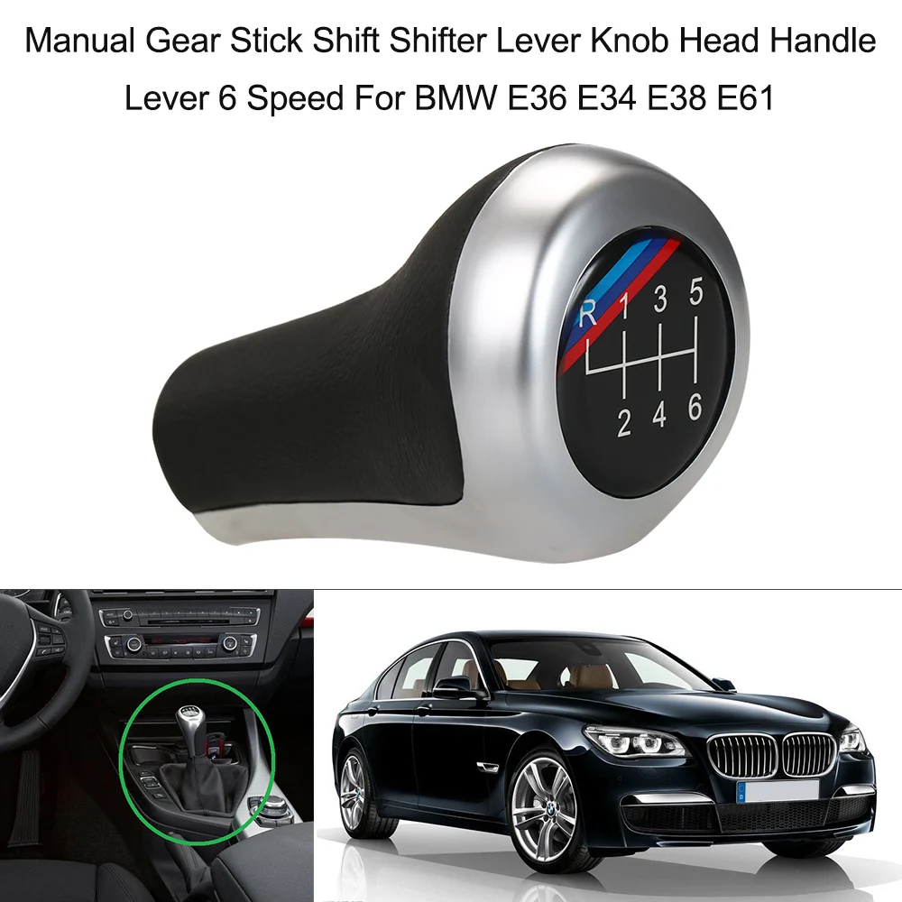 Manual Gear Shift Knob 5 Speed for BMW E36 E34 E38 E61 Car Accessories