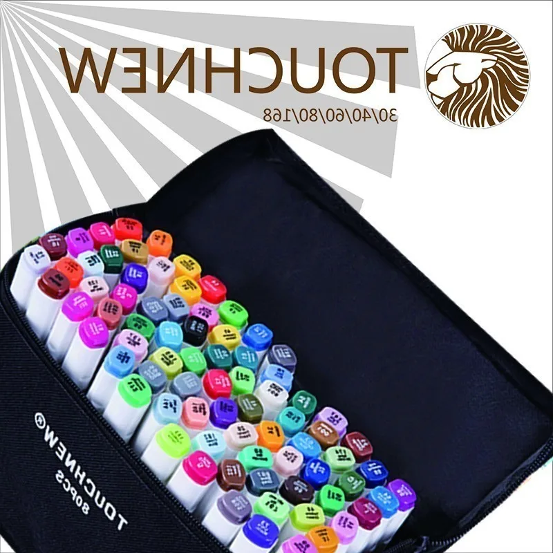 

NEW TOUCHNEW Marker Professional Set Double-headed Alcohol based Markers Art Hand-painted drawing School Supplies Affordable