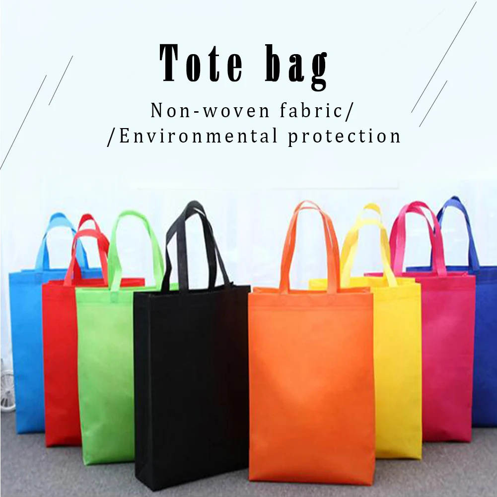 

Reusable Shopping Bag Large Folding Tote Grocery Bag Convenient Storage Handbag Candy Color Eco Shopping Bags Blue