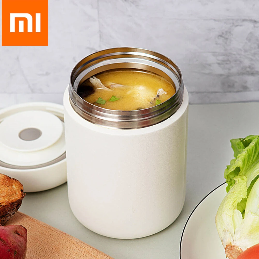 

Original 550ml Vacuum Insulated Cooking Thermos Braised Beaker Stainless Steel Portable Lightweight Food Thermos From Youpin