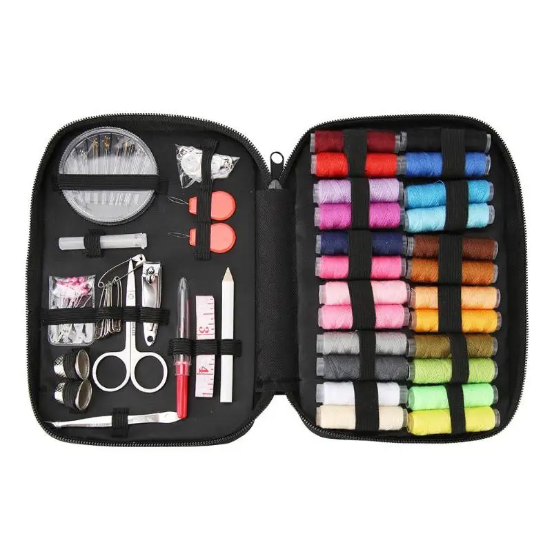 

90pcs/set Portable Sewing Box Kit Travelling Quilting Stitching Embroidery Sewing Needle Craft Sewing Kits with Case Mom Gifts