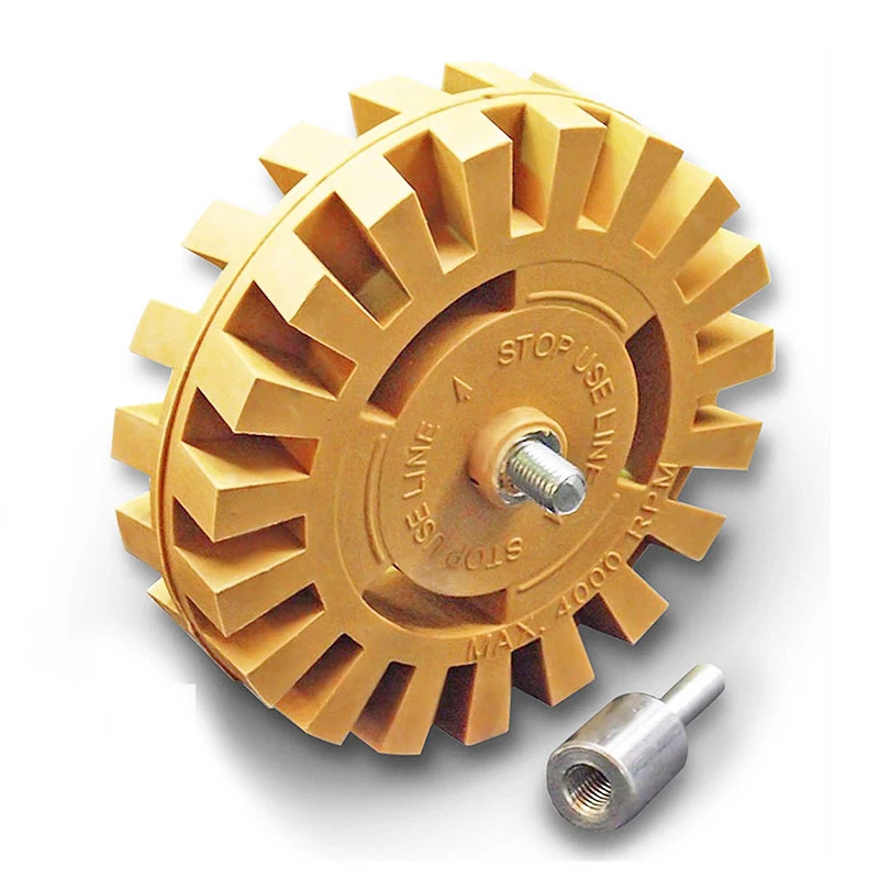 

New 4" Eraser Wheel Car Decals Remover With Drill Adapter Kit Vinly Sticker Winder