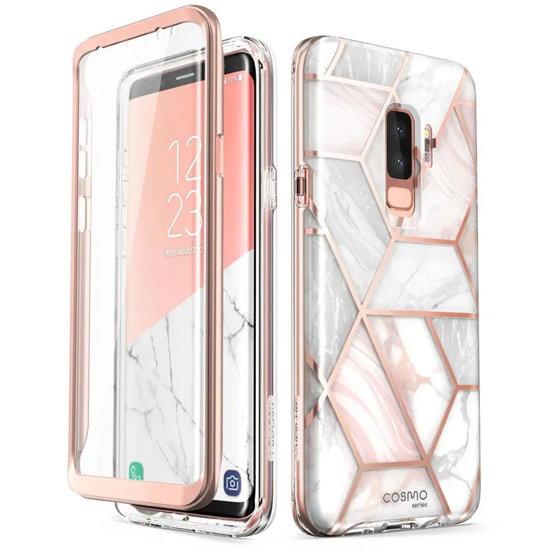 Чехол для Samsung Galaxy S9 Plus i Blason Cosmo полностью блестящий Мраморный бампер защитный