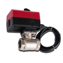 Электрический клапан латунь моторизованный шаровой клапан с подкладкой клапан может быть вручную и автоматически AC220V/AC24V DN15 DN20 DN25 DN32