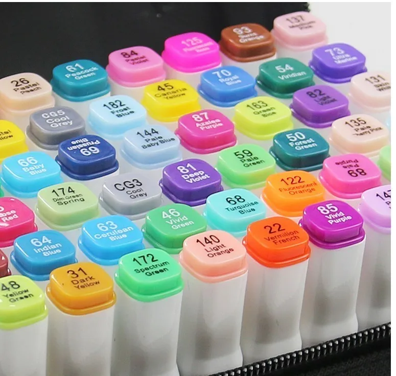 

student Multicolor Marker Pen Double-headed Nib painting Art school Horticultural Landscape Design Three generations