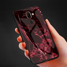 Marble Tempered Glass Case for OnePlus 7 Pro Back Ultra Thin Slim Fit Glass Cover Mobile Phone Protector for for Oneplus 7 Pro