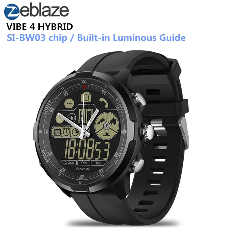 

Zeblaze VIBE 4 HYBRID Smartwatch IP68 50M Waterproof SI-BW03 33-Month Standby Time Luminous Guide Pedometer Smart Watch