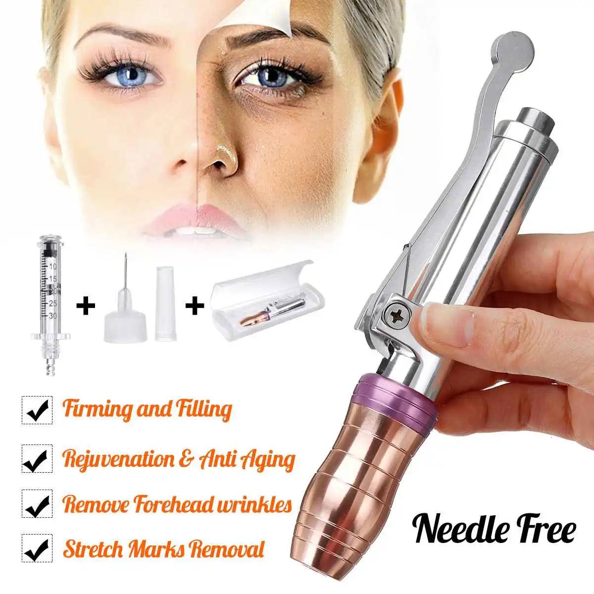 Hyaluronic Injection Pen Massage Atomizer Pen Kit Adjustable Peptide