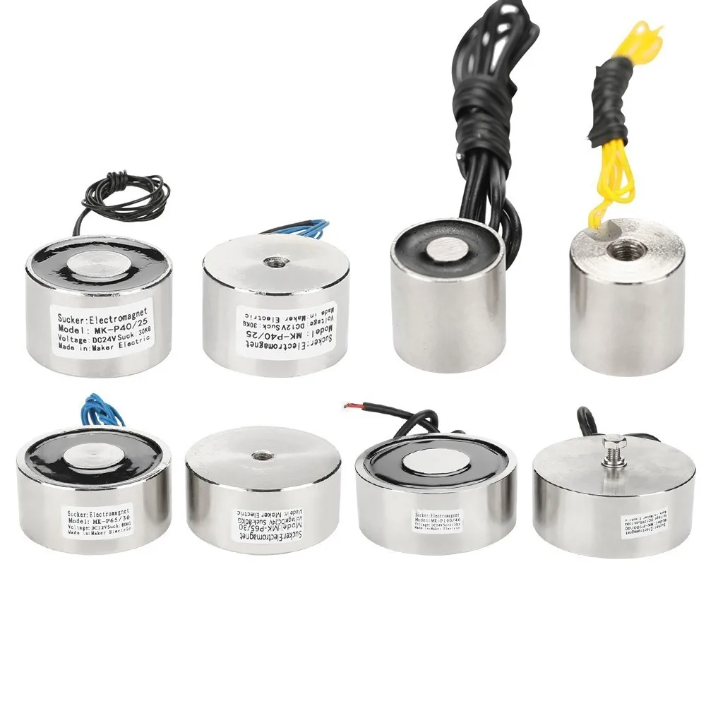 

12v electromagnet Lifting Holding Electric Magnet Solenoid Sucker Non-standard Customize from Makerele