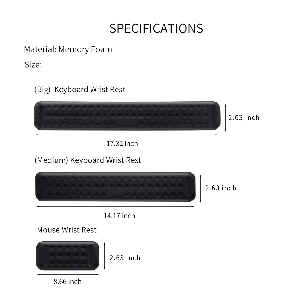  Keyboard and Mouse Wrist Rest Ergonomic Memory Foam Hand Palm Rest Support for Typing and Gaming Wr