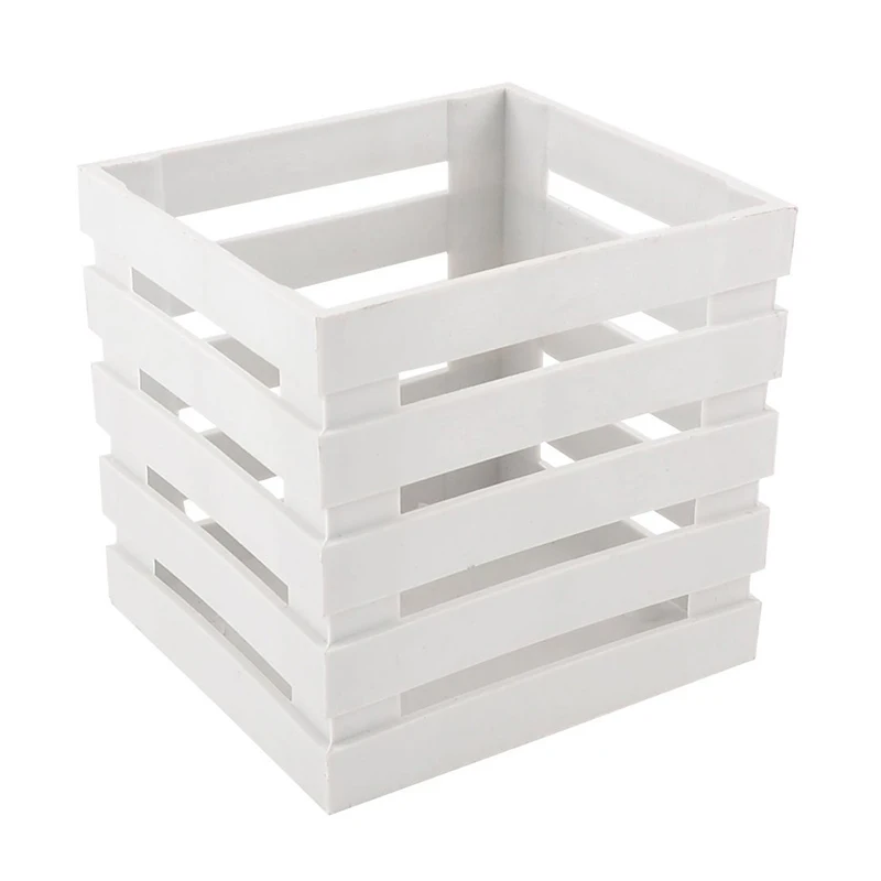 

110mmx100mmx105mm white plastic square flower pot basket decoration