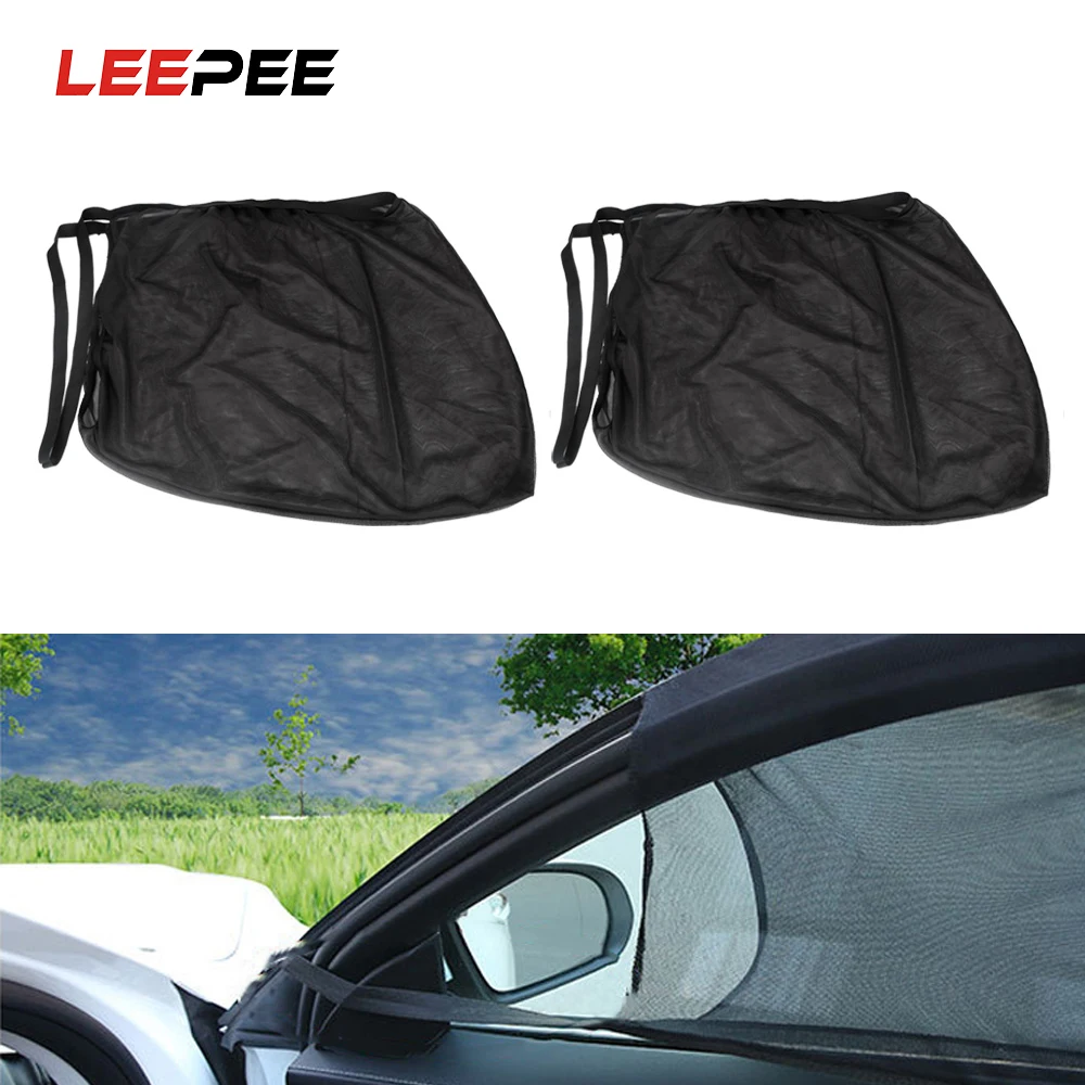 

LEEPEE 2 piece Car Sun Shade Mesh Cover Interior Accessories Car Curtains UV Protection For Front Side Window Window Sun Shade