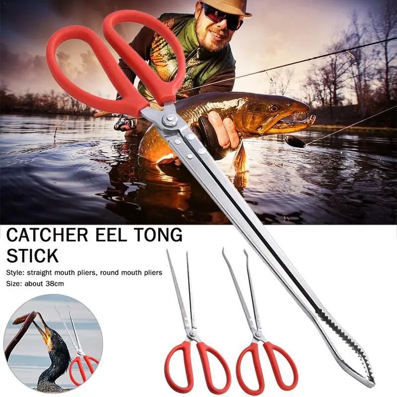 Fishing Pliers Fish Catcher Loach Pliers Straight Round Mouth Tong