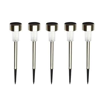 

5Pcs Led Lawn Lamp Solar Panel Led Spike Spot Lamp Lawn Light Landscape Garden Path Lawn Solar Lamps Outdoor Grounding Light