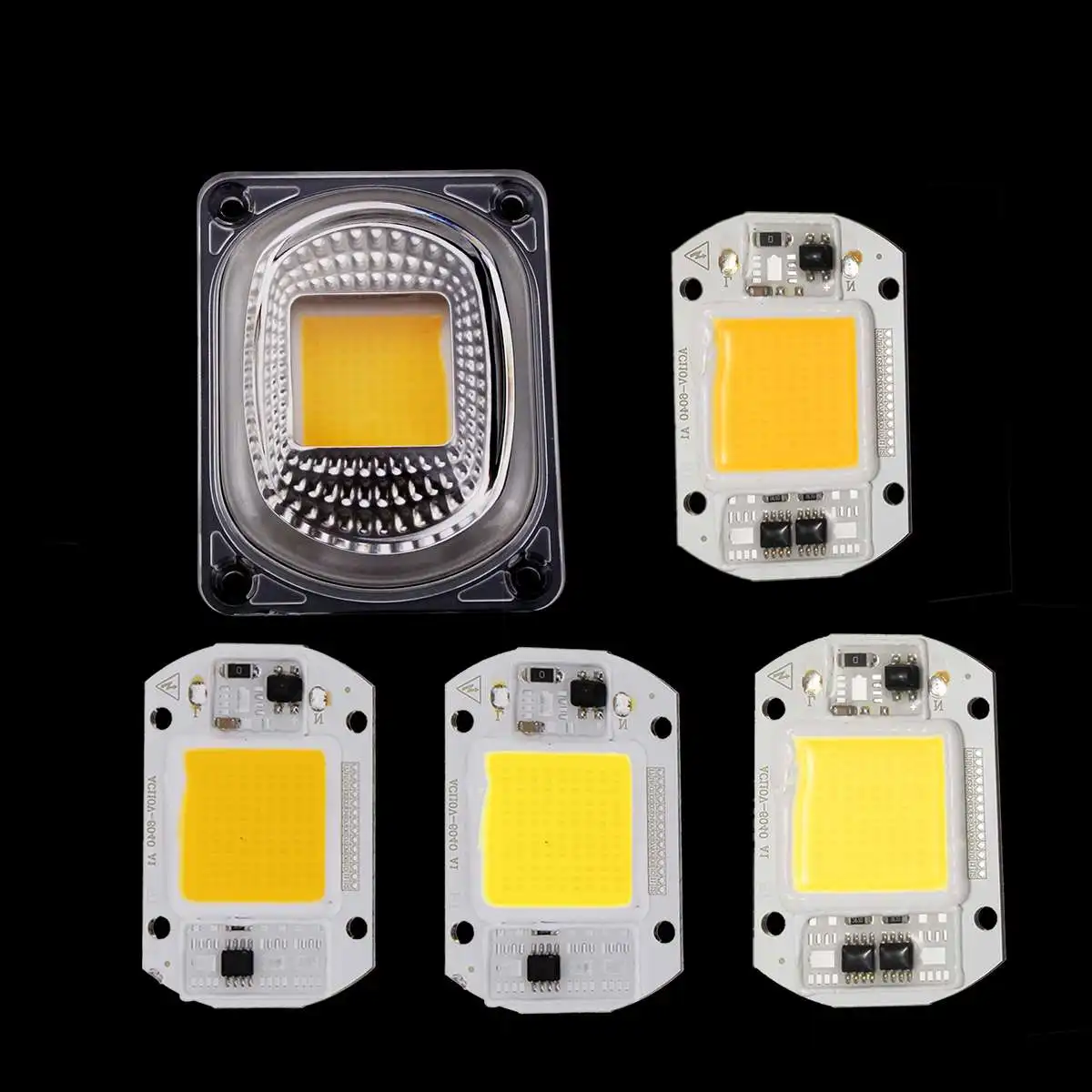 LED COB Grow Chip Full Spectrum/Warm White/White 220V+Lens Reflector