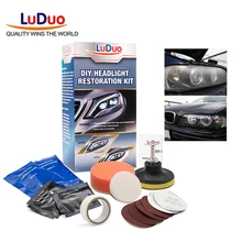 LuDuo FAI DA TE Faro Lucidatura Restauro Kit Faro di Pasta Pulita Sistemi di Cura dell’auto Lavaggio Testa Della Lampada Sbiancante Riparazione Vernice Cura