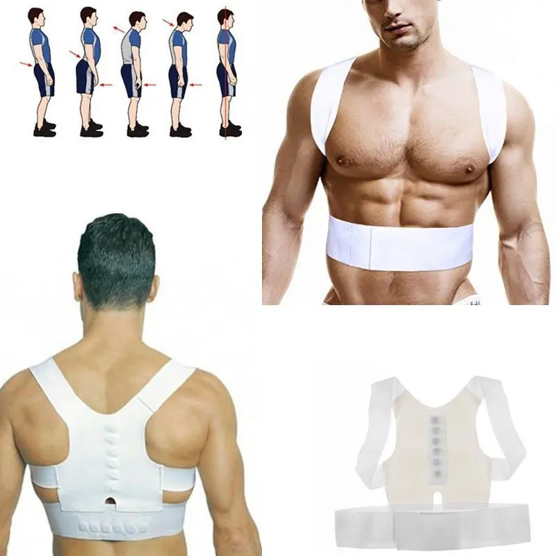 Men Women Posture Corrector Support Magnetic Brace Belt Shoulder Straighten Back Posture Support Brace Health Care Tool