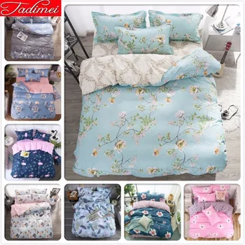 

Floral Pattern Duvet Cover Bedding Set Adult Kid Child Soft Cotton Bed Linen Single Full Queen King Size 150x200 180x220 220x240