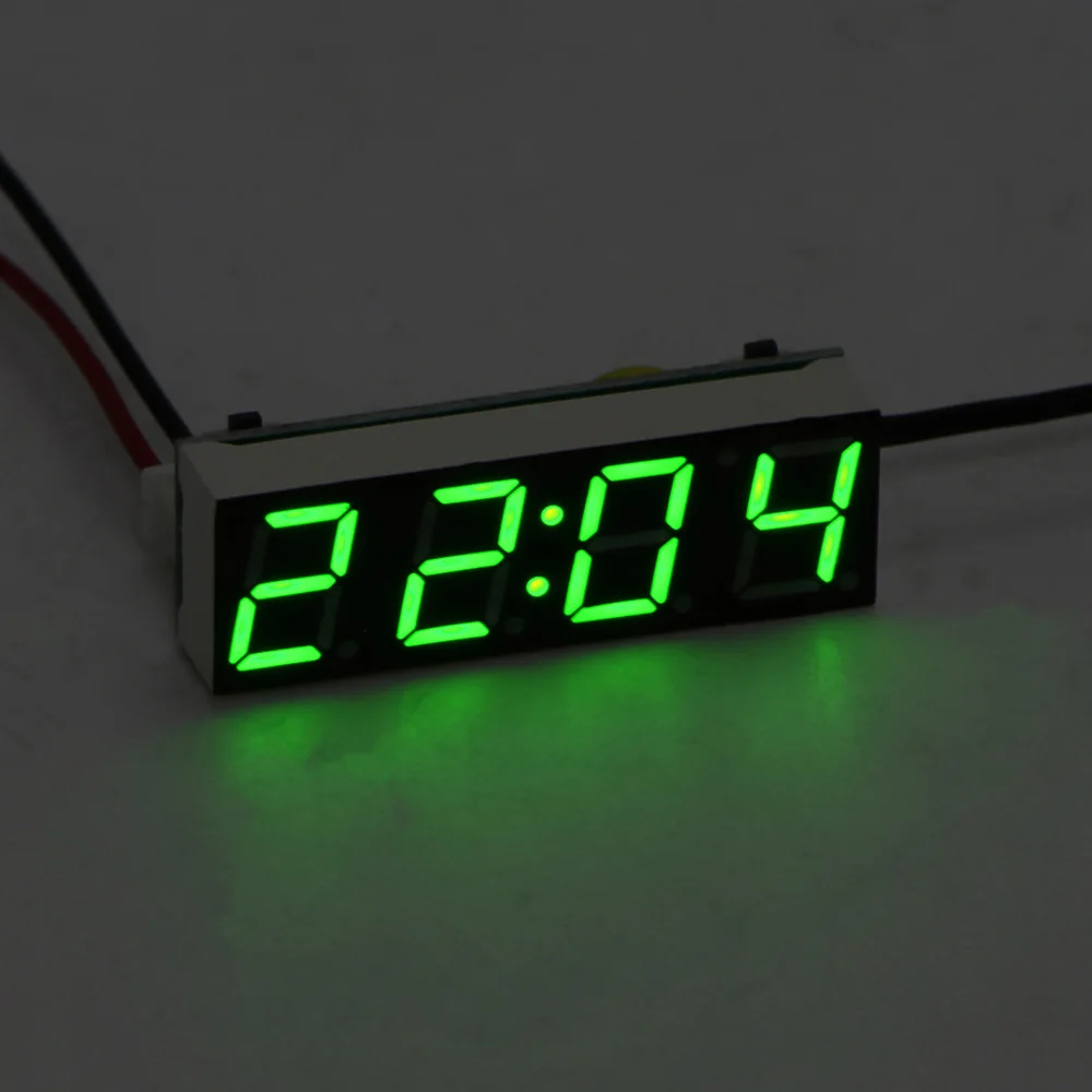 

Car Electric Clock Digital Timer LED Temperature Auto Replacement Parts Thermometer Voltmeter LED Display Green Blue Red Light