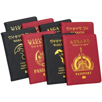 

Wakanda Passport Cover Marvel Black Panther id card holder Passport Case Travel Cover The Passport Asgard credit card holder