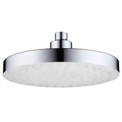 8 дюймов круглая нержавеющая сталь ванная комната RGB Светодиодный лампа душевая головка датчик температуры осадков Душевая Головка с