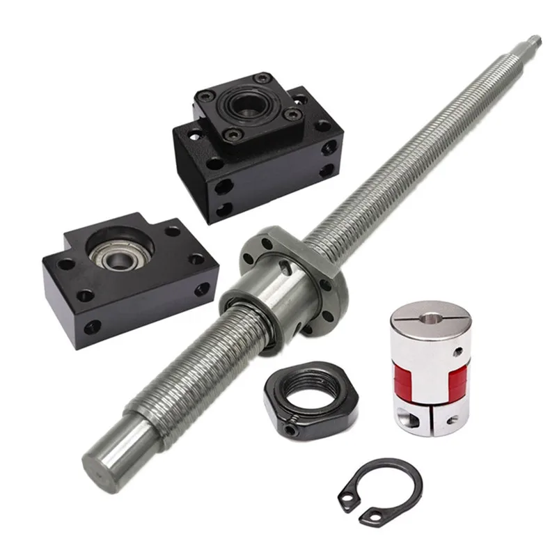 

CNC Ball screw Set: ballscrew RM2005 with end machining 1000mm & SFU2005-4 & Ball nut housing DSG20H + supporter BK15 BF15