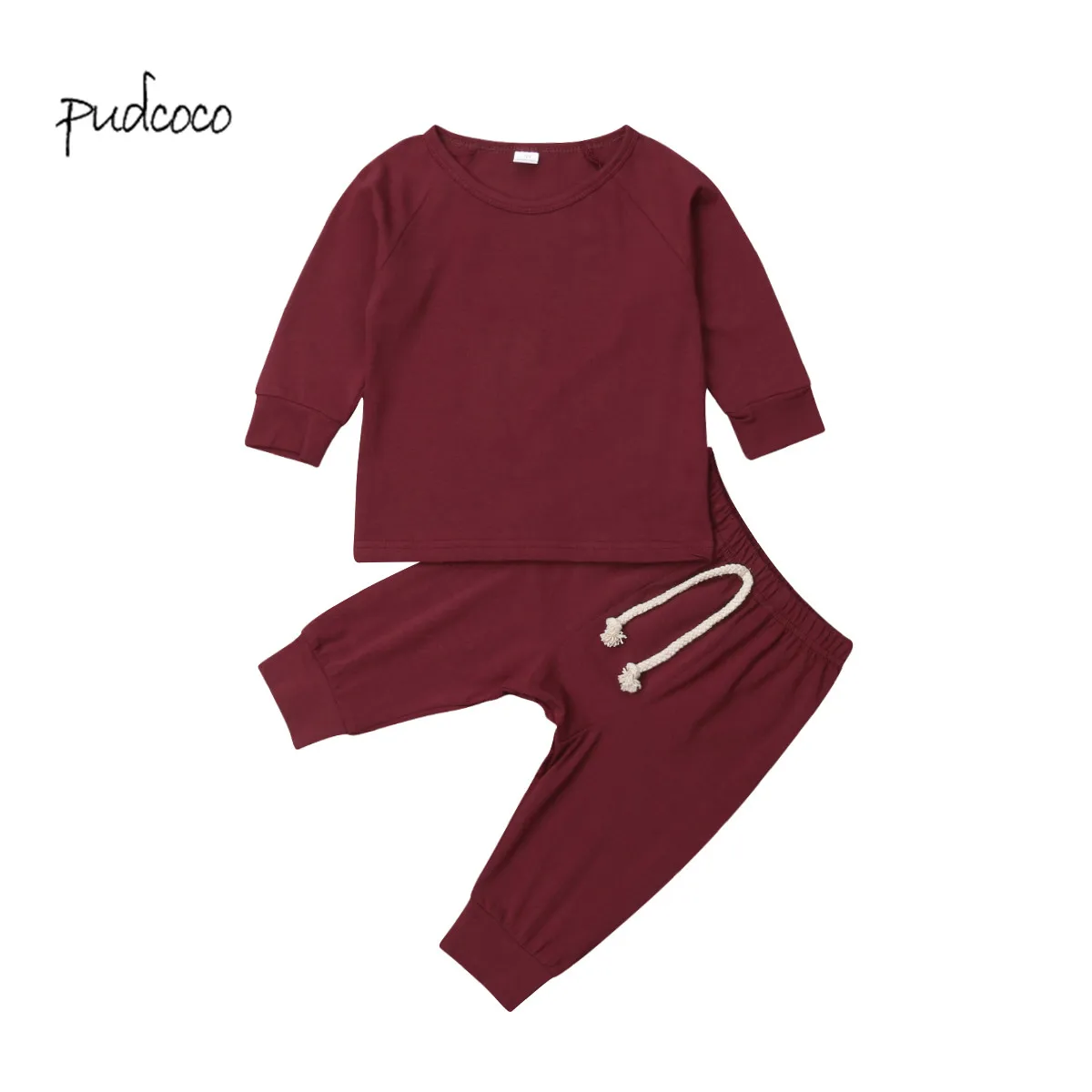 

New Infant Baby Boy Girl Pajamas Set Sleepwear Nightwear Clothes Outfit Solid Casual Set