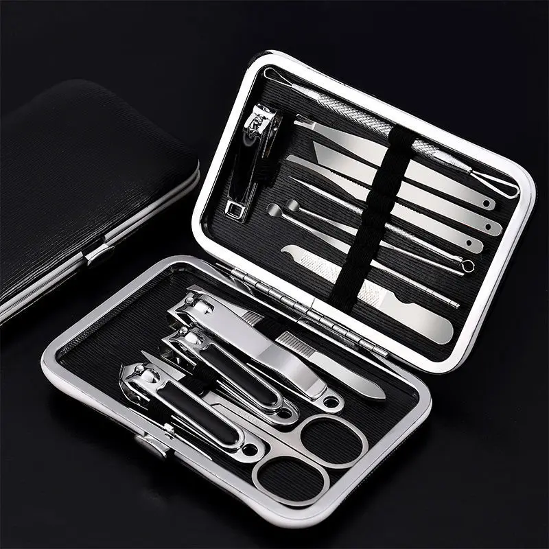 

AMSIC 14pcs Stainless Steel Nail Care Tool Sets Manicure Kit Pedicure Scissor Tweezer Knife Nail Clipper Tool