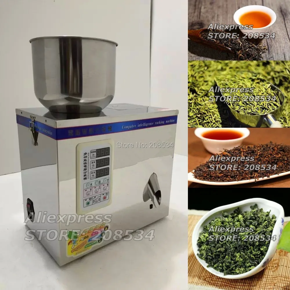Semi automatic Tea weighing machine powder dipenser weighing filling packing machine Powder bottle filling machine 1-25g