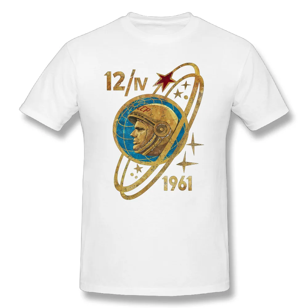 

Russia CCCP Yuri Gagarin T Shirt Men Male Brand Clothing Short Sleeve S-XL Couple Soviet cosmonaut 1961 Camiseta men tshirt