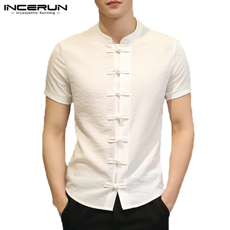 Cromoncent Mens Chinese Style Short-Sleeve Button Front Graphic Summer Shirts Cromoncent Mens Chinese Style Short-Sleeve Button Front Graphic Summer Shirts
