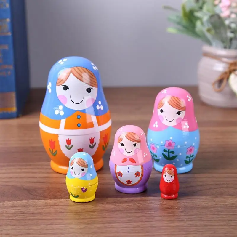 1 комплект для мальчиков и девочек одежды: деревянная матрешка куклы игрушки