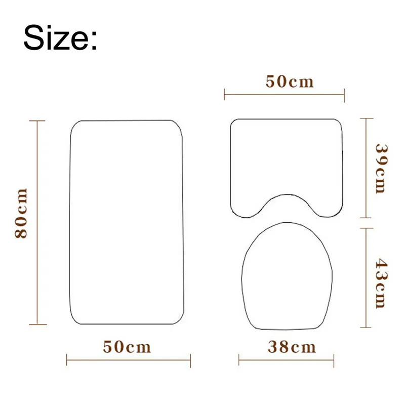 Brand New 3Pcs Set Bathroom Accessories Bath Mat Pedestal Rug Non-Slip Memory Plush Bathroom Toilet Seat Covers Brand New 3Pcs Set Bathroom Accessories Bath Mat Pedestal Rug Non-Slip Memory Plush Bathroom Toilet Seat Covers