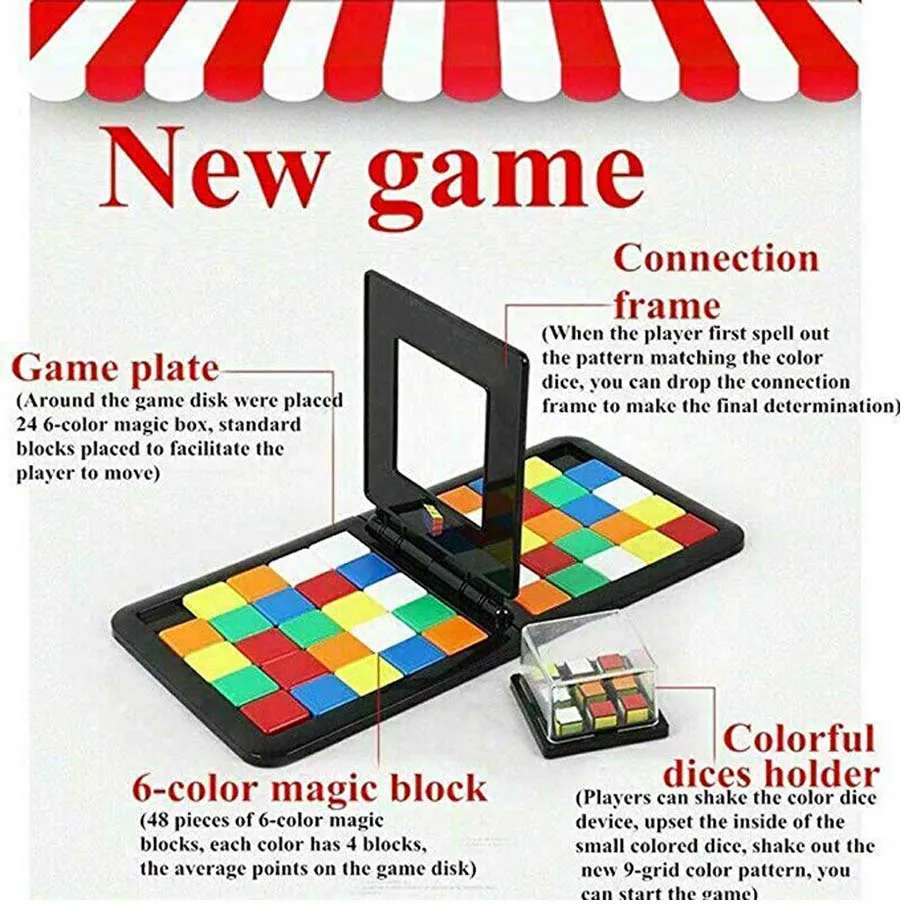 

Puzzle Cube 3D Puzzle Race Cube Board Game Kids Adults Education Toy Parent-Child Double Speed Game Magic Cubes