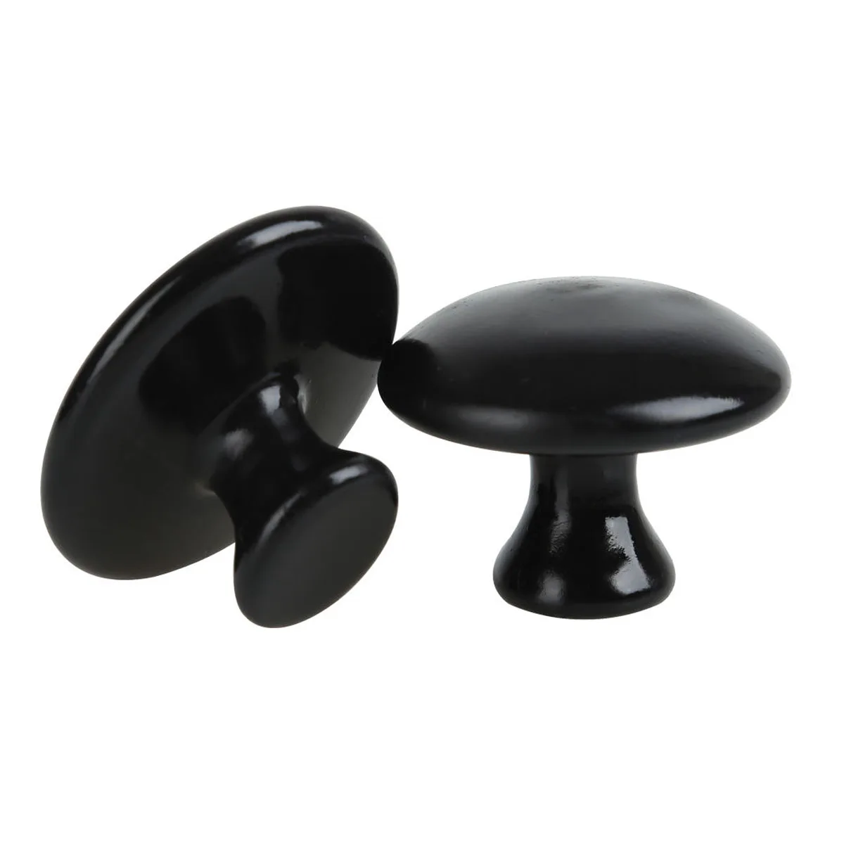 2pcs Black Basalt Stone Essential Oil Massage Mushroom Shape Spa Energy Stone for Body Face Massage Stone