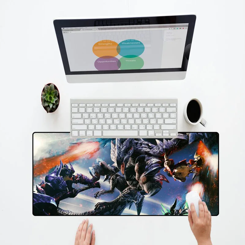 XGZ 고품질 몬스터 헌터 400x900x3mm 게임 마우스 패드, 빠른 버전 포지셔닝, 정확한 광학 전자 마우스|마우스 패드 ...